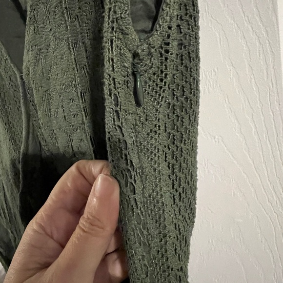 Roxy Olive Green Lace Romper - Picture 5 of 12